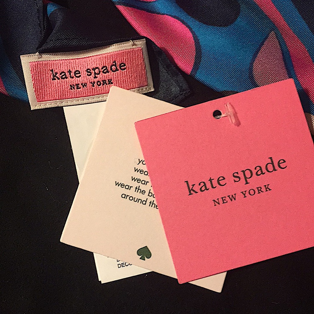 ♠️KATE SPADE - CLOVER PATCHWORK HAIR TIE (NWT) - Picture 2 of 9